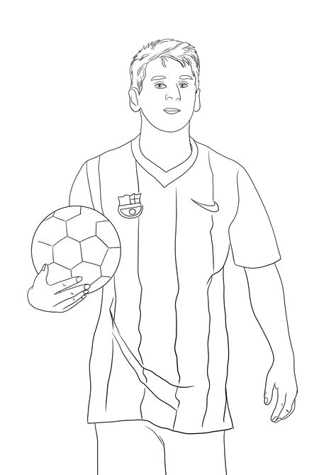 Dibujo De Lionel Messi Para Colorear Gratis Para Imprimir Y Divertirte