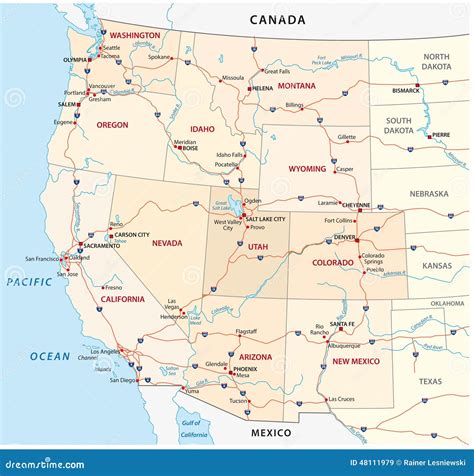 Map Of The Western United States World Map 07