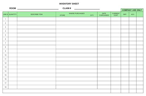 Printable Inventory Tracking Sheet Template Small Business Planner