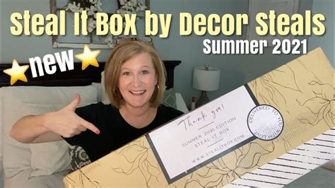 Decor Steals ⭐️brand New⭐️ Steal It Box Summer 2021 Youtube