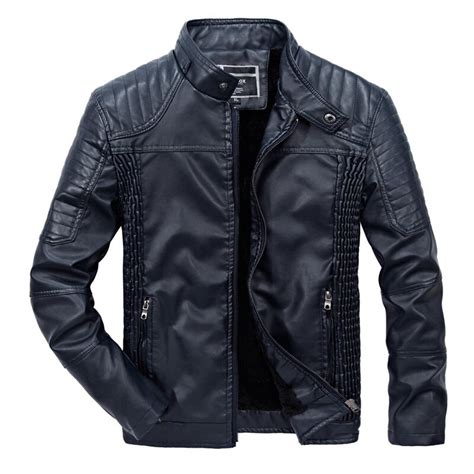 Men Pu Leather Jacket 2018 New Winter Stand Leather Casual Jacket Autumn Men S Leather Coat Xxxl