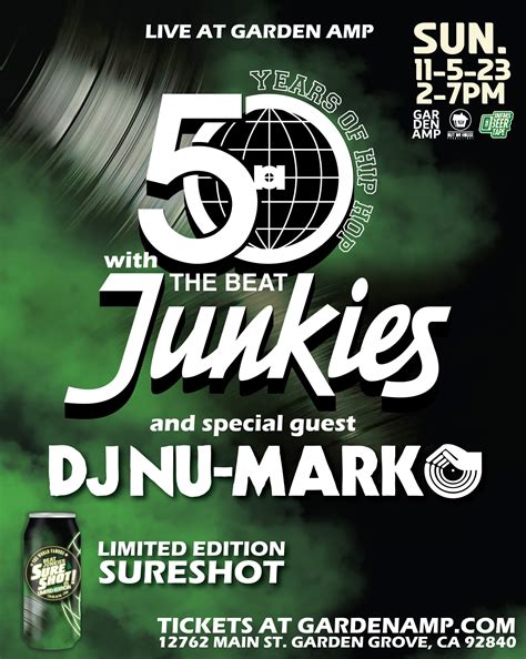 50 Years Of Hip Hop With The Beat Junkies Live At Garden Amp On Sun