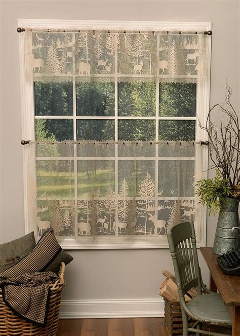 Lodge Hollow Curtain Collection Cabin Decor Cabin Curtains Lace