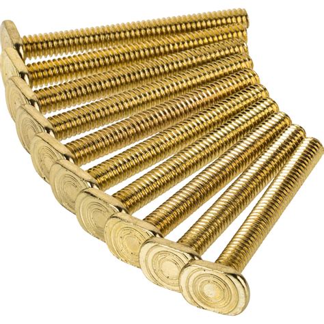 2 14 Brass Plated T Slot Bolts 10 Pk At