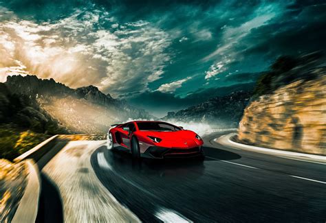 Lamborghini Aventador Sv Drifting Hd Cars 4k Wallpapers Images