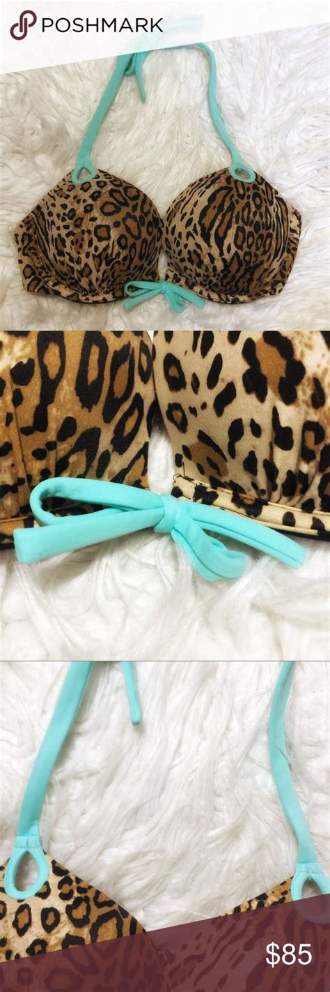 34c Victorias Secret Push Up Leopard Bombshell 👙 Fashion Bikini