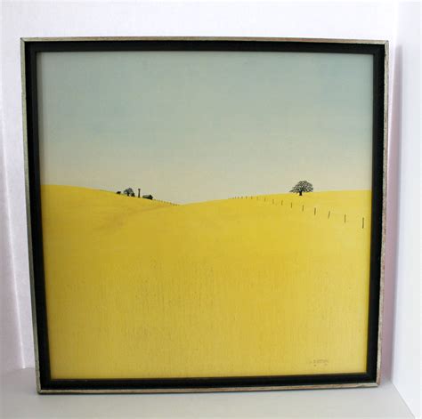 1968 Duane D Armstrong Print 20 X 20 Vintage Field Of Grass Wheat