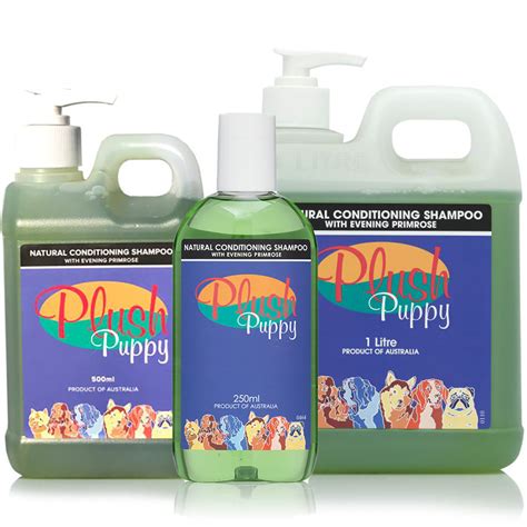 Plush puppy natural conditioning dog shampoo with evening primrose