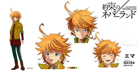 The Promised Neverland Anime Emma Character Design By Amanomoon On