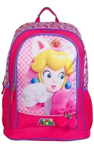 Mochila Escolar Chenson Peach Mario Bros Backpack Infantil Envío Gratis