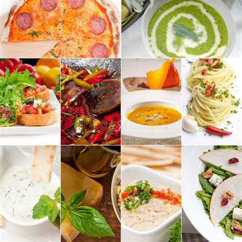 Healthy And Tasty Italian Food Collage Stock Photo Image Of Colorful