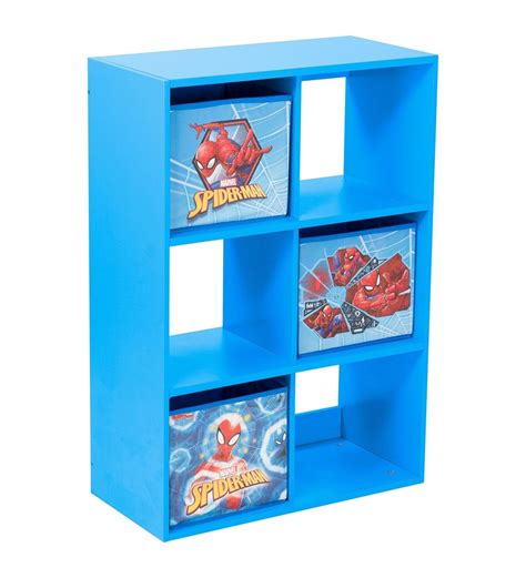 Buy Spiderman Theme Book Shelf In Blue Colour By Yipi Online Online