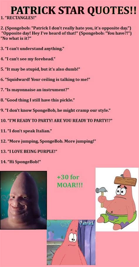 Patrick Star Quotes Funny And Inspirational Sayings