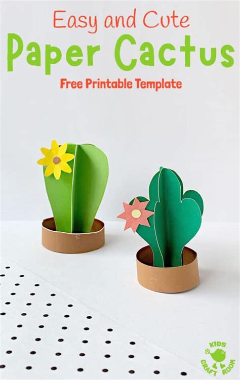 3d Paper Cactus Craft Kids Craft Room