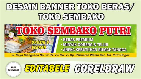 Cara Membuat Desain Banner Spanduk Toko Sembako Dengan Coreldraw The Best Porn Website