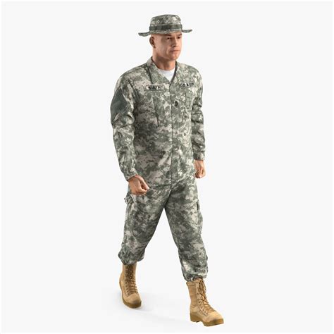 Us Army Soldier Combat Uniform Marching 3d Model 3d Model 149 3ds Blend C4d Fbx Ma Obj
