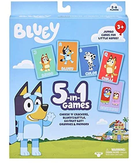 Juego De Cartas Bluey 5 En 1 Incluye 53 Cartas Gigantes Envío Gratis