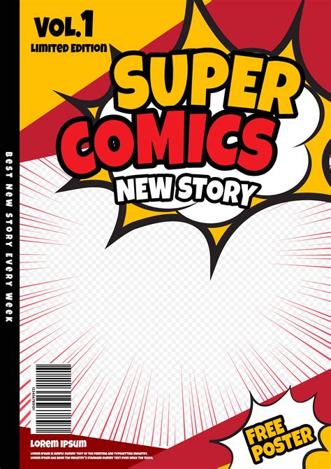 comic book page template design. Magazine cover 509308 Vector Art at