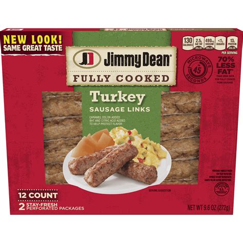 Jimmy Dean Fully Cooked Turkey Sausage Links 9 6 Oz 12 Count