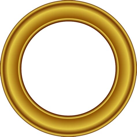 Golden Round Frame Png PNG All