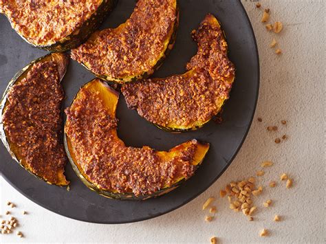 Pesto Peanut Crusted Pumpkin Wedges Delightful Vegans