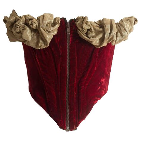 New season menswear, womenswear and accessories now available on the online shop. Vivienne Westwood red velvet 'Voyage to Cythera' corset, circa 1989 at 1stdibs