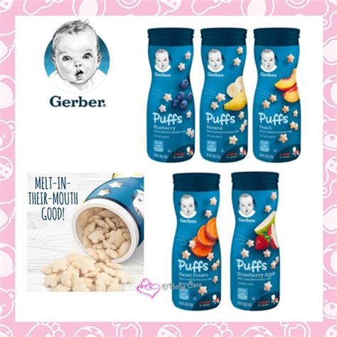 Gerber Puffs Cereal Snack Assorted 42g Shopee Malaysia