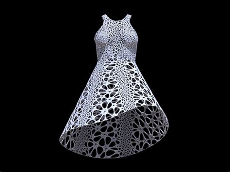 this dress is made from 3 d printed plastic but flows like fabric prints fabric plastic dress
