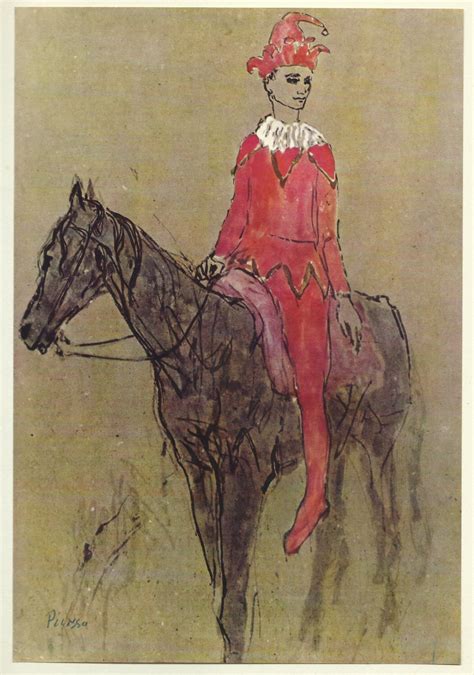 Picasso Harlequin On A Horse 1905 Original Colour Color Print