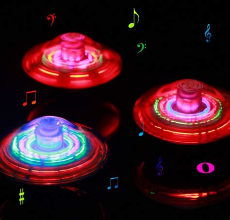 Best Seller Laser Color Flash Led Light Toy Music Gyro Spinner Spinning