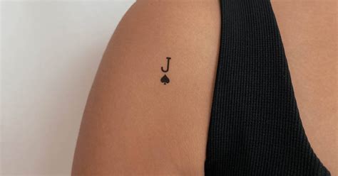 Minimalistic Style Jack Of Spades Temporary Tattoo