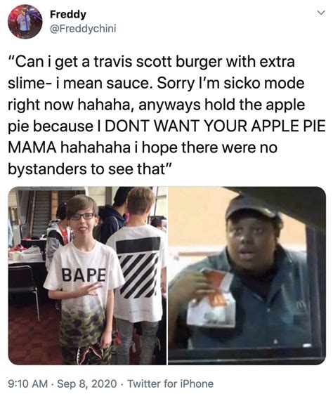 Hey as a former mcdonald's employee can you tell me what's so special about the travis scott burger? •travis scott burger. Travis Scott and McDonald's: The new meme going around ...