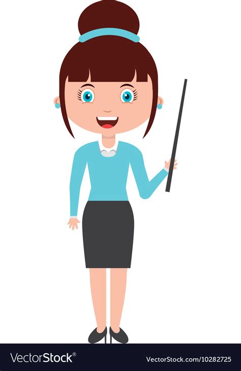 Woman Female Teacher Character Royalty Free Vector Image