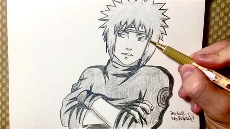 How To Draw Minato Namikaze Step By Step Pencil Drawing Naruto Youtube