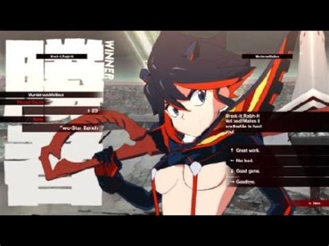 Ryuko Vs Ryuko Rending Scissors Kill La Kill If Online Ranked Youtube