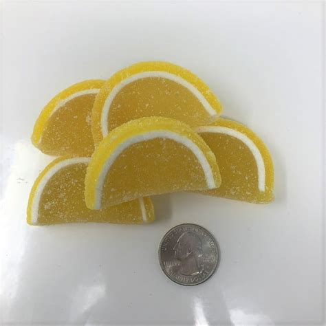 Cavalier Candies Fruit Slices Lemon Flavor Jelly Candy 2 Pounds