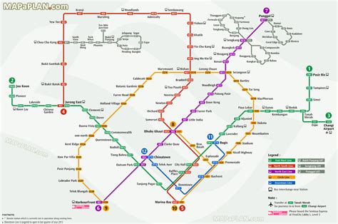 Singapore Top Tourist Attractions Map Official Transit System
