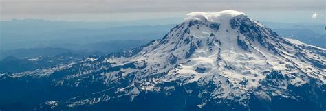 Mt Rainier From A Plane Seattle