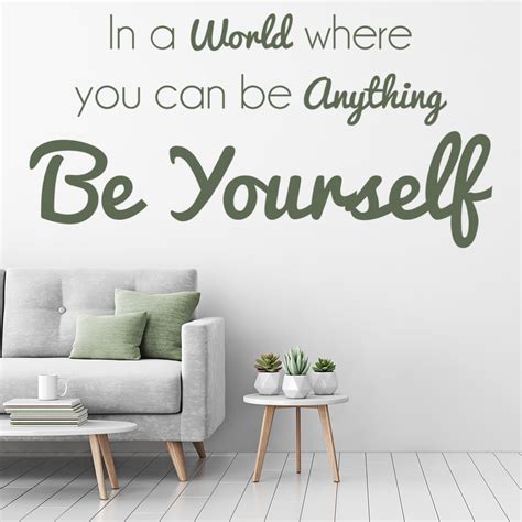 Be Yourself Wall Sticker Inspirational Quote Wall Decal Bedroom Kitchen