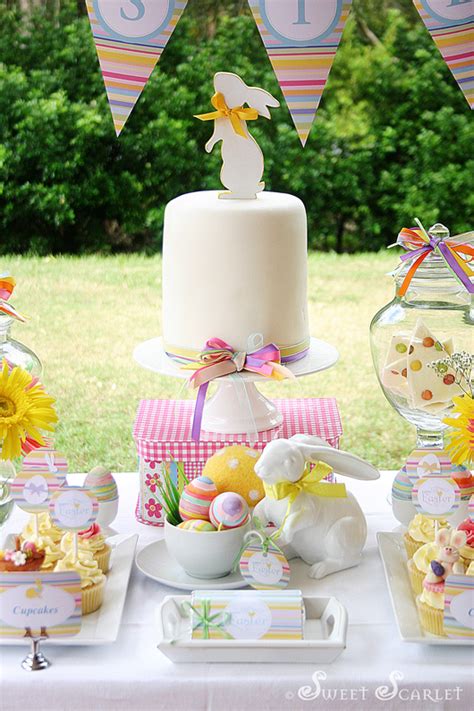Karas Party Ideas Easter Dessert Table Decorations Spring Easter
