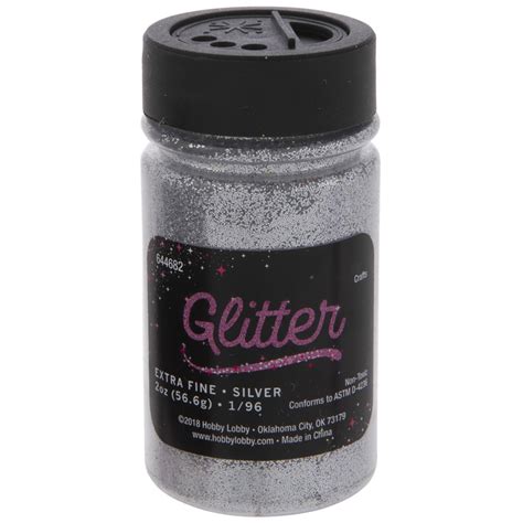 Silver Extra Fine Glitter 2 Ounce Hobby Lobby 644682