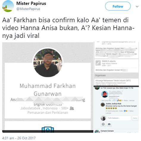 Video Panas Hanna Anisa Beredar Luas Netizen Malah Gegerkan Identitas