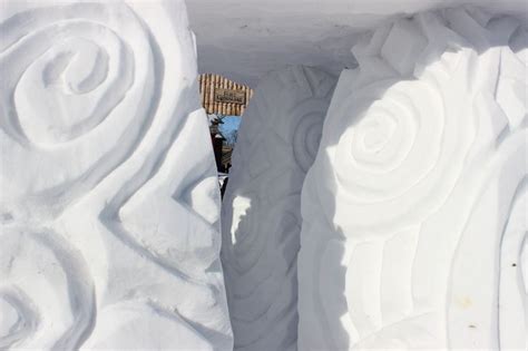 Fort Gibraltar Through The Snow Sculptures At Festival Park Festival