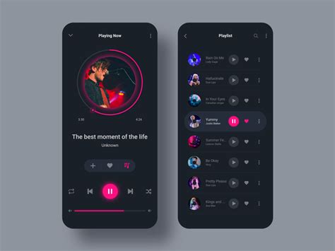 Music Player Uplabs Music Player Design Music Player App Music