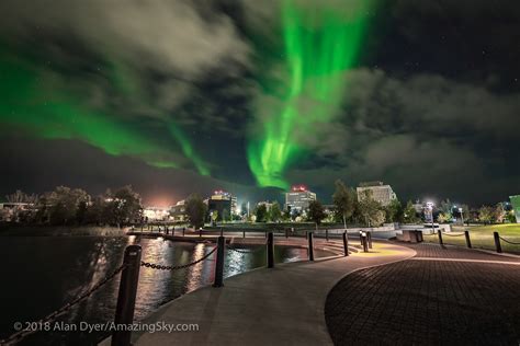 Aurora Over Downtown Yellowknife The Northern Lights Over Flickr
