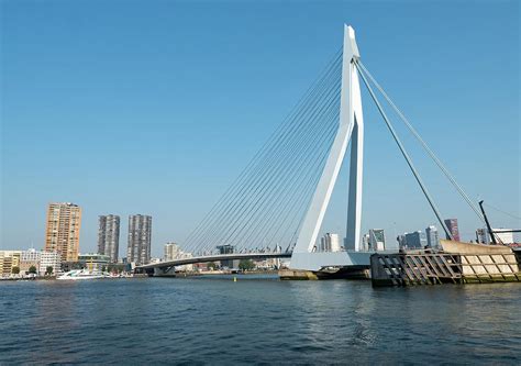 Great video footage that you won't find anywhere else. View on the Erasmus Bridge, Rotterdam, Netherlands ...