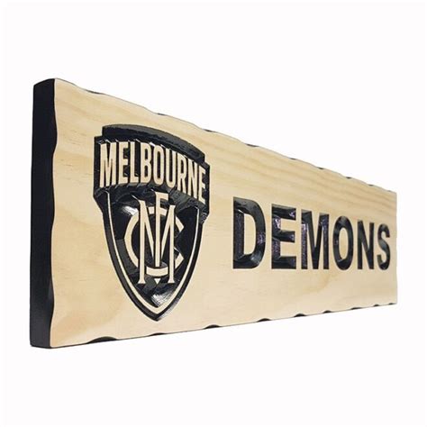 Melbourne Demons Timber Sign Bettaline Designs