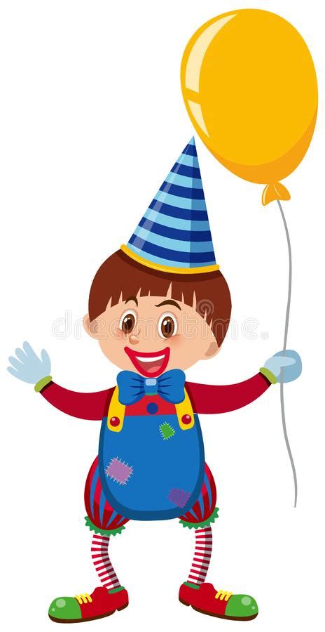 Single Character Of Happy Clown On White Background Stock Illustration