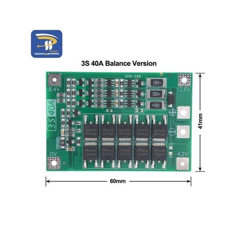 Bms 3s 40a 18650 Lithium Battery Protection Board