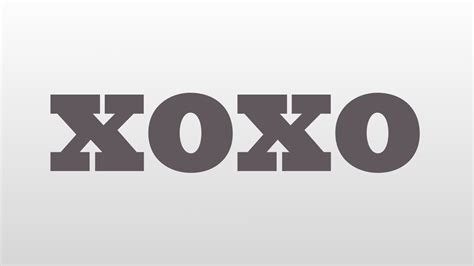 xoxo meaning and pronunciation youtube